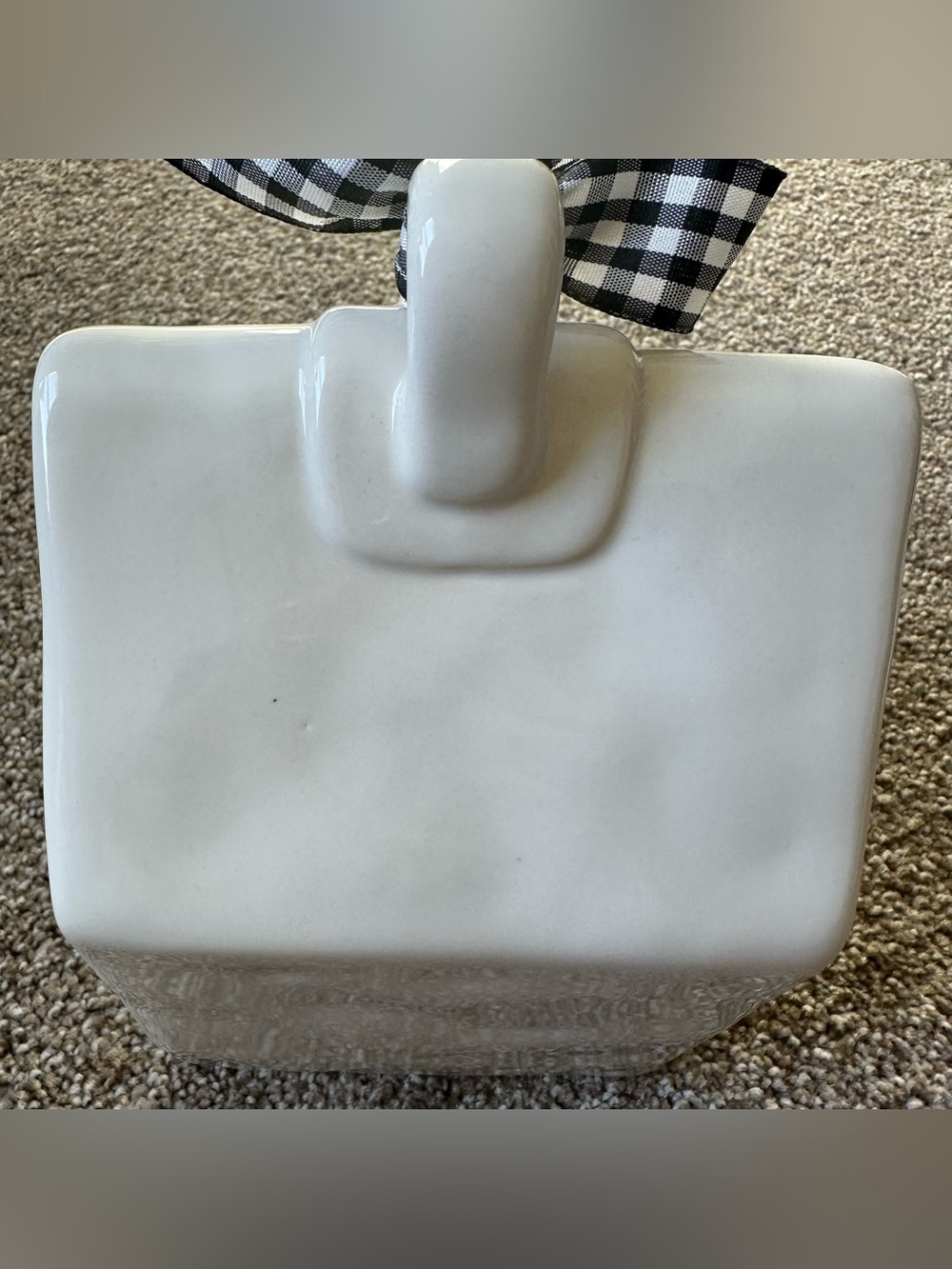 Rae Dunn Baby Bird Ceramic Birdhouse NWT Gingham Bow Home Decor - Picture 3 of 7